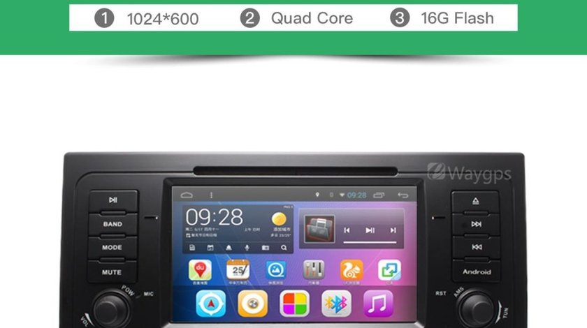 NAVIGATIE ANDROID DEDICATA BMW X5 E53 SERIA 5 E39 SERIA 7 E38 INTERNET 3G WAZE QUAD-CORE 1,6GHZ 16GB
