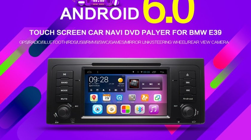 NAVIGATIE ANDROID DEDICATA BMW X5 E53 SERIA 5 E39 SERIA 7 E38 INTERNET 3G WAZE QUAD-CORE 1,6GHZ 16GB