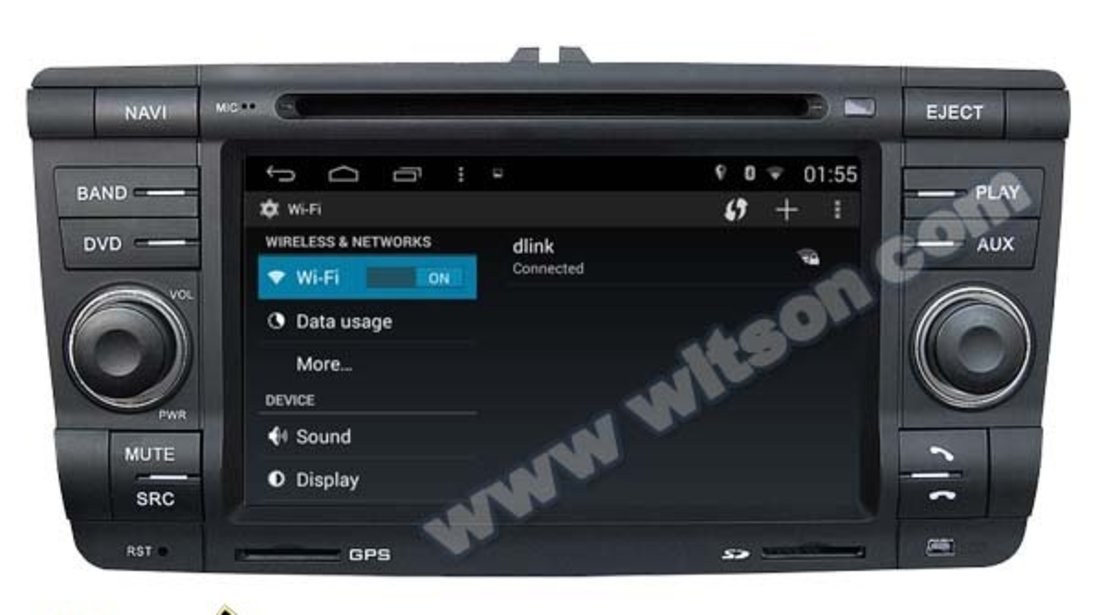 NAVIGATIE ANDROID DEDICATA EDOTEC M005 SKODA OCTAVIA 2  PLATFORMA S160 QUADCORE Rezolutie HD