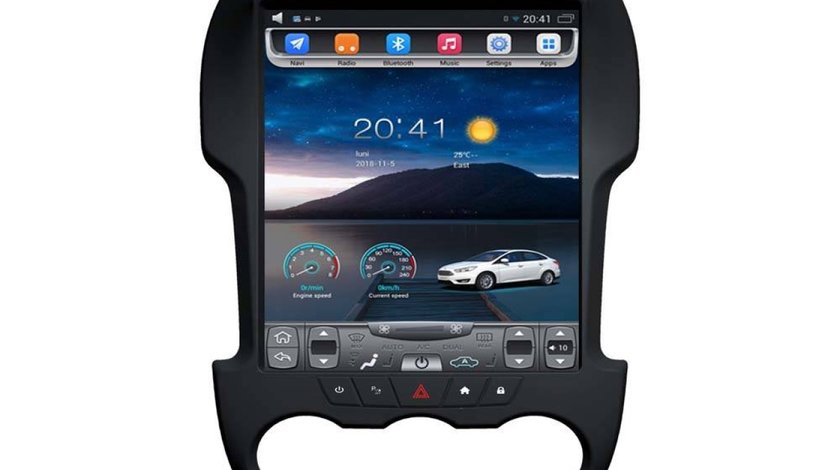 NAVIGATIE ANDROID DEDICATA FORD RANGER 2011 EDOTEC EDT-T245 ECRAN 10.4'' TESLA STYLE OCTACORE 4G GPS
