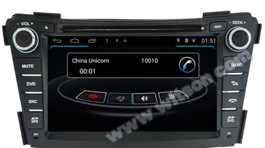 NAVIGATIE ANDROID DEDICATA HYUNDAI I40 WITSON W2-M172 PLATFORMA S160 PROCESOR QUADCORE 16GB 3G WAZE
