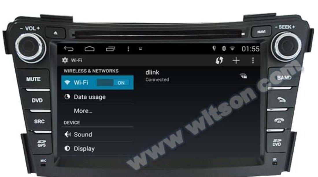 NAVIGATIE ANDROID DEDICATA HYUNDAI I40 WITSON W2-M172 PLATFORMA S160 PROCESOR QUADCORE 16GB 3G WAZE