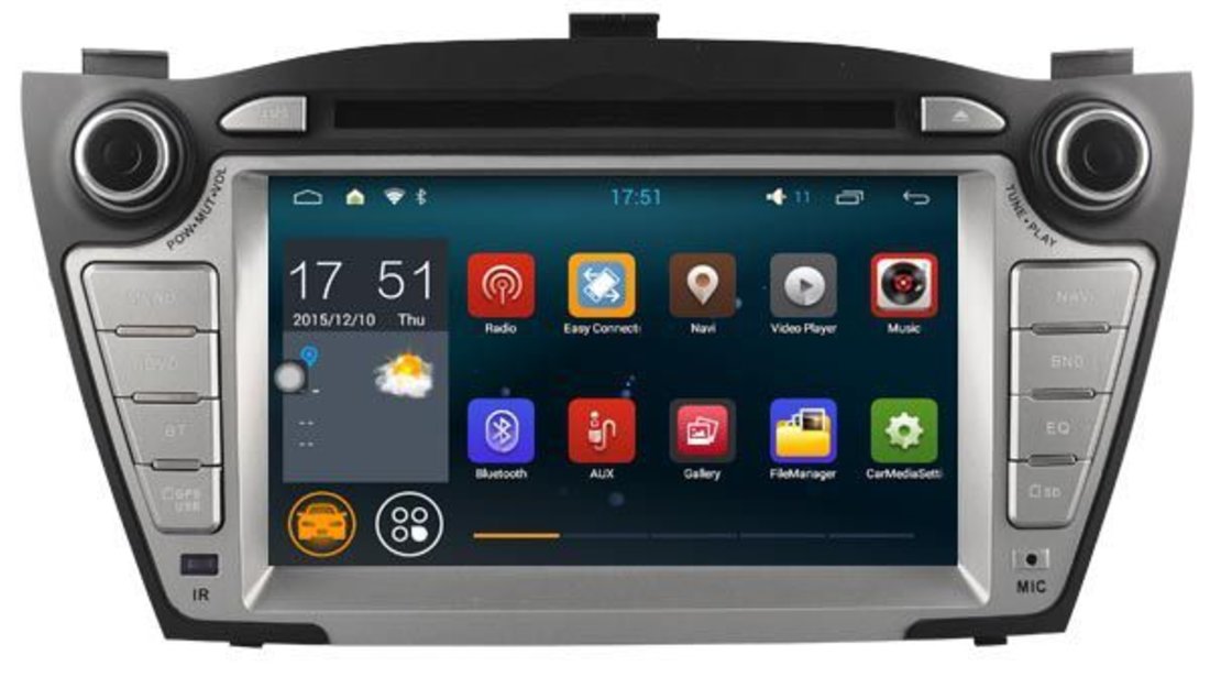 Navigatie Android Dedicata Hyundai IX35 NAVD-A547 DVD GPS WAZE INTERNET WIFI DVR CARKIT