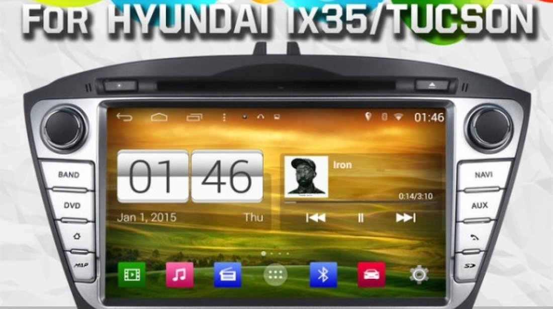 NAVIGATIE ANDROID DEDICATA HYUNDAI IX35 WITSON W2-M361 PLATFORMA S160 QUADCORE 16GB GPS WAZE