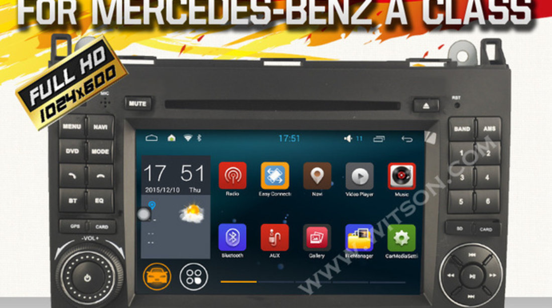 NAVIGATIE ANDROID DEDICATA MERCEDES-BENZ A CLASS WITSON W2-A6916 WAZE