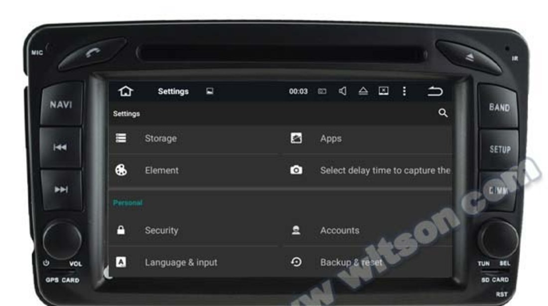 NAVIGATIE ANDROID DEDICATA MERCEDES CLK W209 WITSON W2-A6513 ECRAN CAPACITIV INTERNET 3G WIFI 16GB