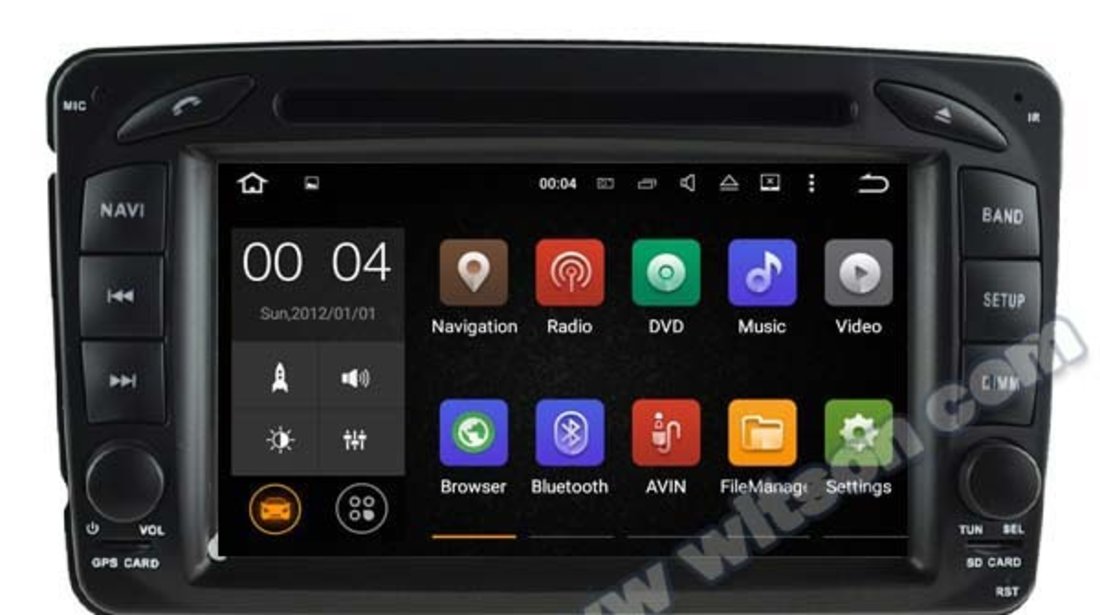 NAVIGATIE ANDROID DEDICATA MERCEDES CLK W209 WITSON W2-A6513 ECRAN CAPACITIV INTERNET 3G WIFI 16GB