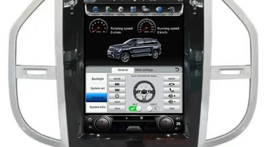 NAVIGATIE ANDROID DEDICATA MERCEDES VITO W447 2014 - 2020 EDT-T068 ECRAN 12.1"' TESLA STYLE GPS WAZE