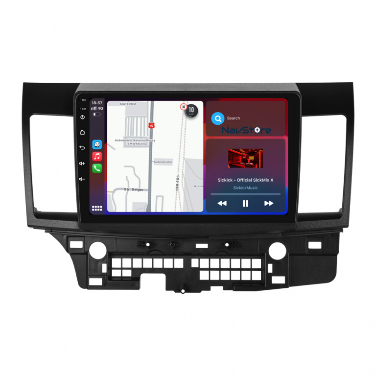 Navigatie Android Dedicata Mitsubishi Lancer (2007-2013), 9Inch, 4Gb Ram, 64Gb Stocare, Bluetooth, WiFi, Carplay