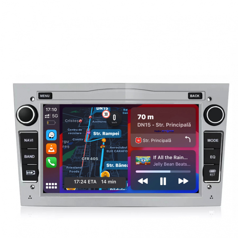 Navigatie Android Dedicata Opel, 7Inch, 4Gb Ram, 64Gb stocare, Carplay, Argintiu