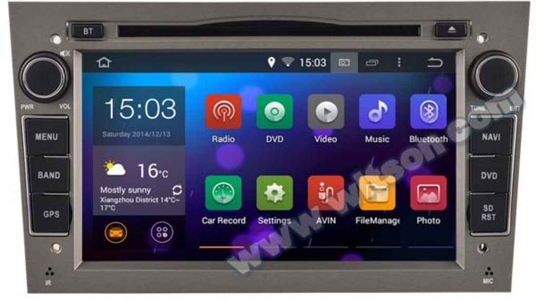 NAVIGATIE ANDROID DEDICATA OPEL ASTRA H VECTRA CORSA WITSON W2-A9828L INTERNET WIFI MIRRORLINK WAZE