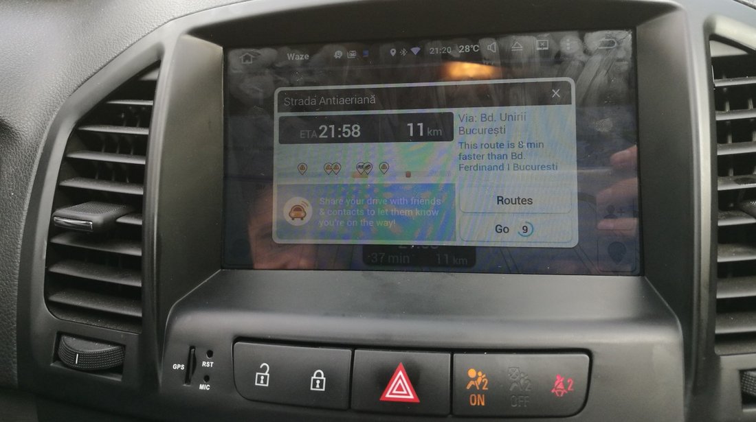 NAVIGATIE ANDROID DEDICATA OPEL INSIGNIA WITSON W2-K7987B INTERNET 4G WIFI 2G RAM 16GB DVD GPS WAZE