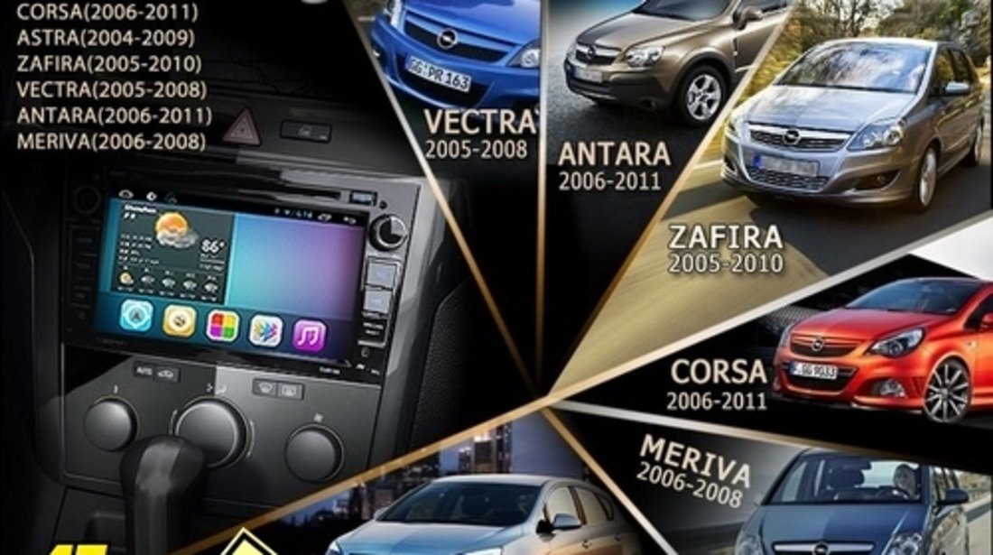 NAVIGATIE ANDROID DEDICATA OPEL VECTRA C Edotec EDT-G019 PROCESOR QUADCORE 16 GB INTERNET 3G WIFI