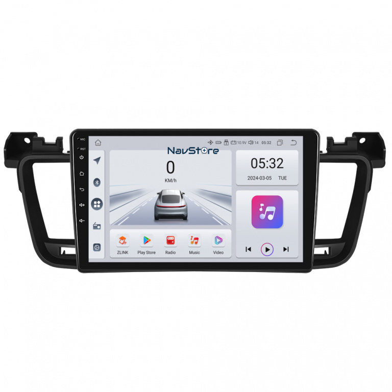 Navigatie Android Dedicata Peugeot 508 (2010-2018), 9Inch, 4Gb Ram, 64Gb Stocare, Bluetooth, WiFi, Carplay