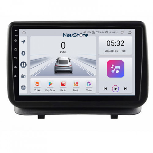 Navigatie Android Dedicata Renault Clio 3 (2005-2014), 9Inch, 4Gb Ram, 64Gb Stocare, Bluetooth, WiFi...