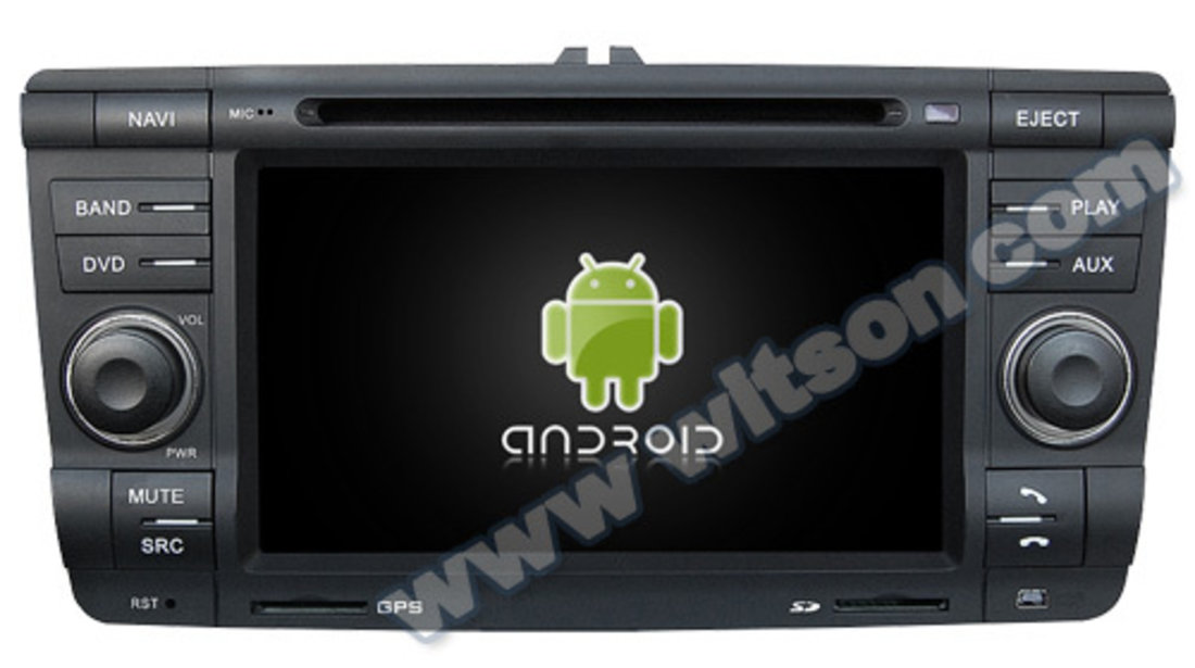 NAVIGATIE ANDROID DEDICATA SKODA OCTAVIA 2 WITSON W2-M005 PLATFORMA S160 QUADCORE 16 GB WAZE DVR GPS