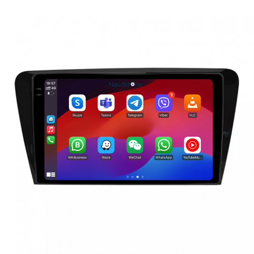 Navigatie Android Dedicata Skoda Octavia 3 (2013-2018) Display 2K, 8Gb Ram, 256Gb stocare, Bluetooth...