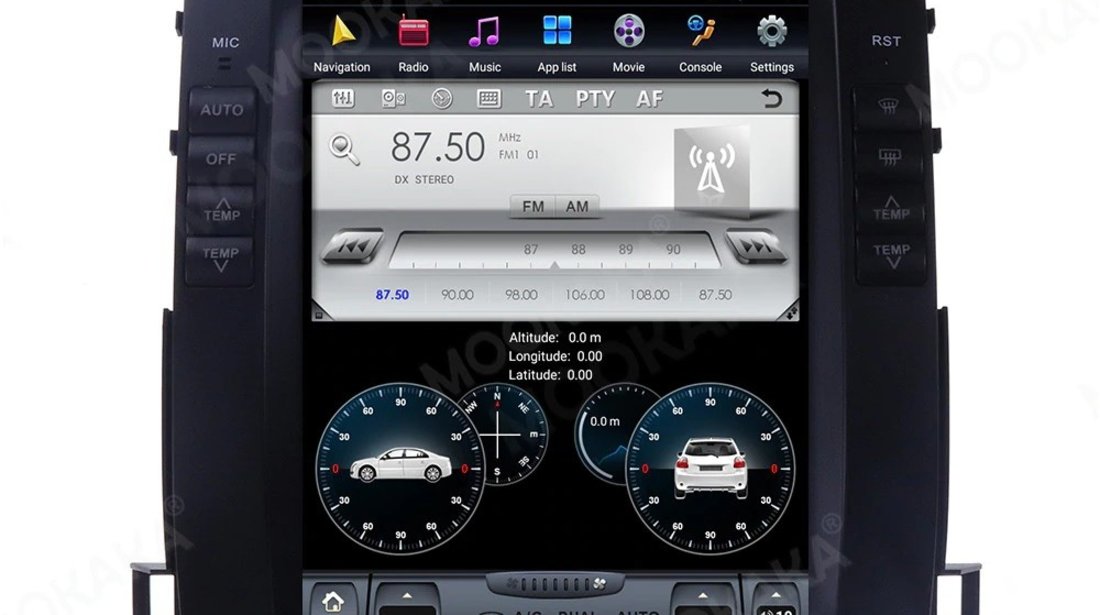 NAVIGATIE ANDROID DEDICATA TOYOTA LAND CRUISER PRADO J120 10.4'' TESLA STYLE EDT-T456-6Core