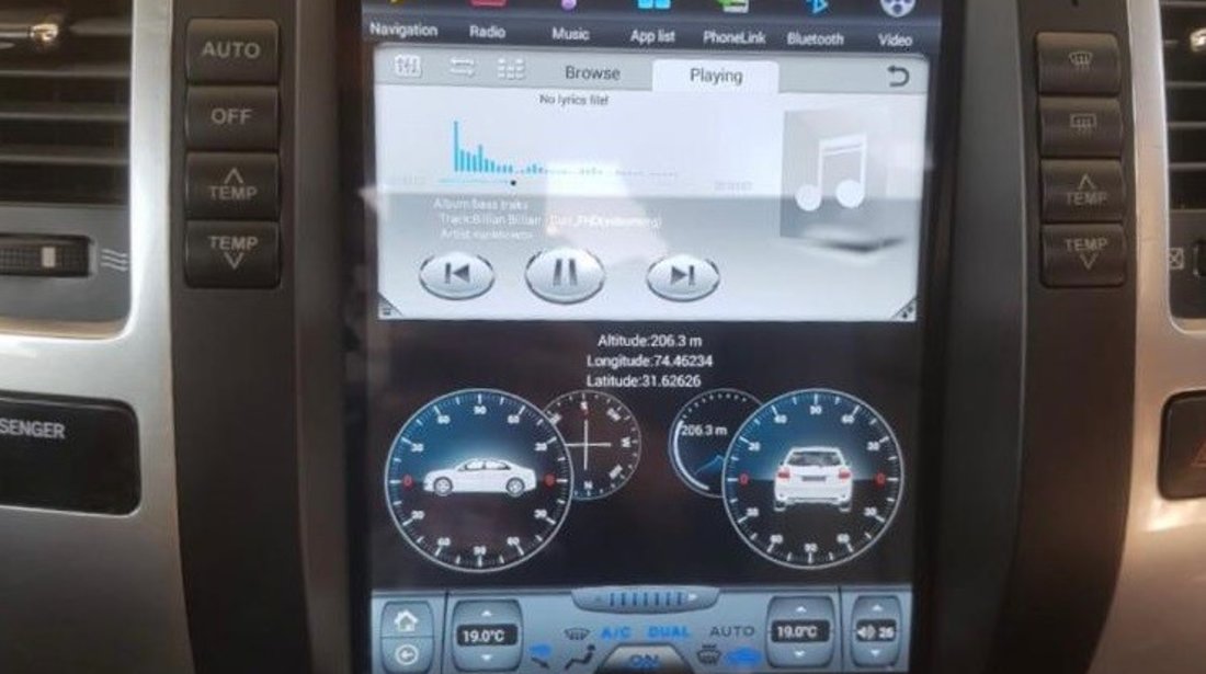NAVIGATIE ANDROID DEDICATA TOYOTA LAND CRUISER PRADO J120 10.4'' TESLA STYLE EDT-T456-6Core