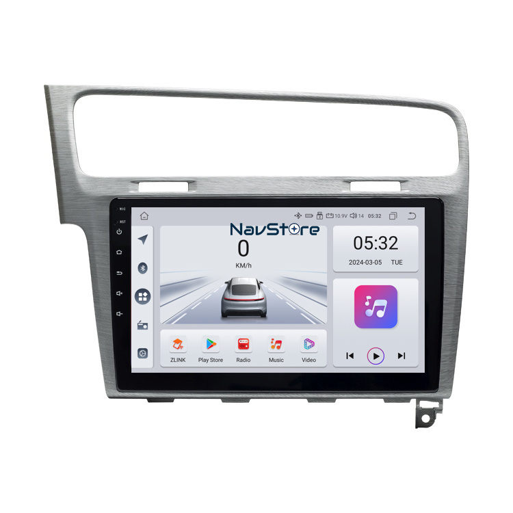 Navigatie Android Dedicata Volkswagen Golf 7 (2013-2020), 10Inch, 4Gb Ram, 64Gb Stocare, Bluetooth, WiFi, Carplay