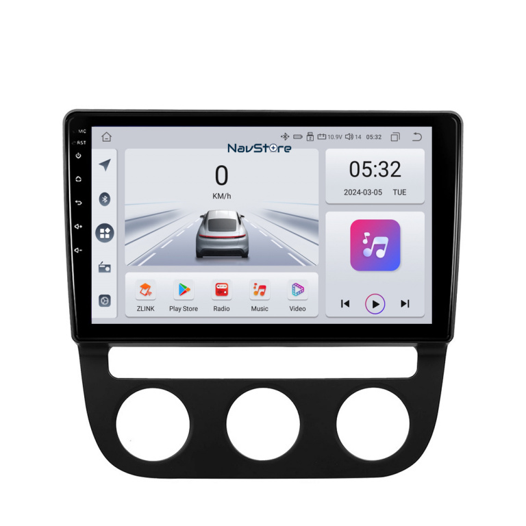 Navigatie Android Dedicata Volkswagen Golf5 Jetta (2004-2009), 10Inch, 4Gb Ram, 64Gb Stocare, Bluetooth, WiFi, Carplay