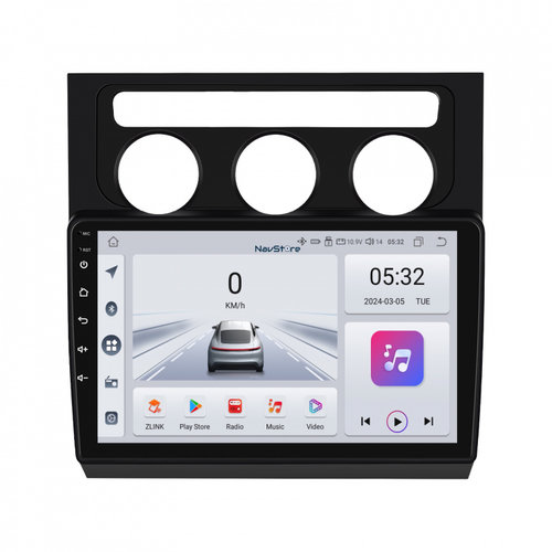Navigatie Android Dedicata Volkswagen Touran (2003-2010), 9Inch, 4Gb Ram, 64Gb Stocare, Bluetooth, W...