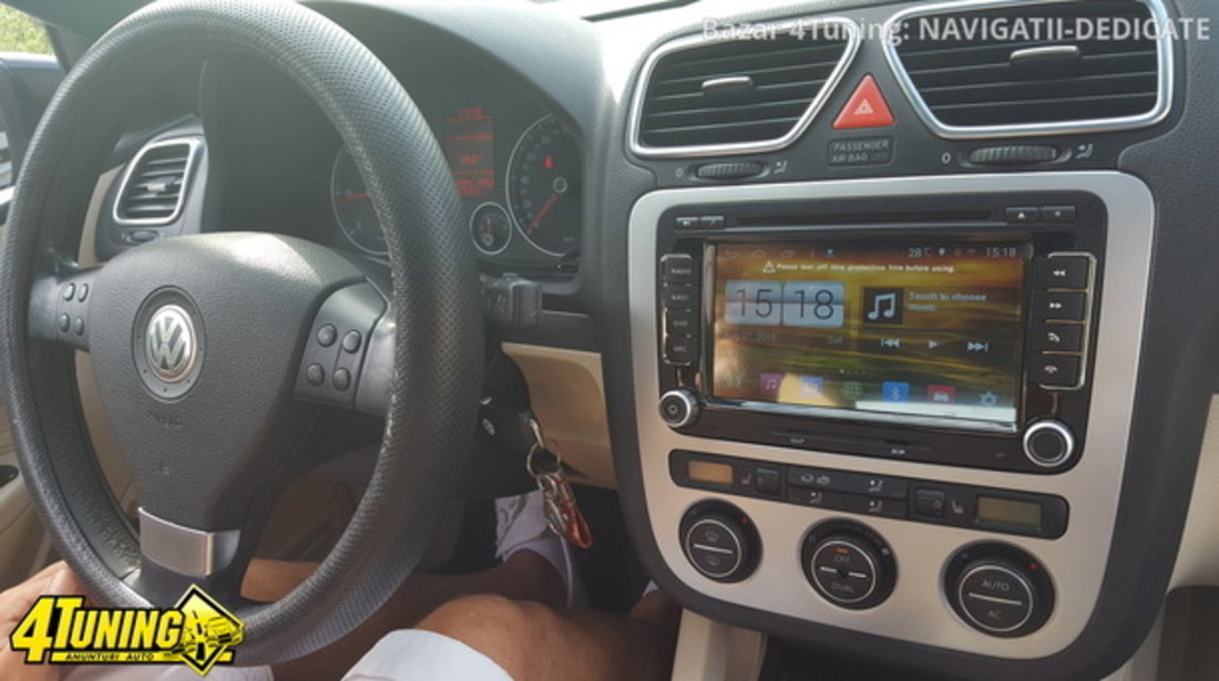 NAVIGATIE ANDROID DEDICATA VW Eos EDOTEC EDT-M305 PLATFORMA S160 GPS 3G WIFI WAZE MIRRORLINK