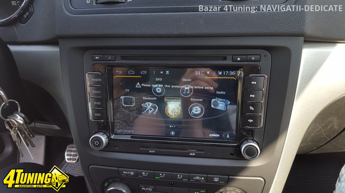 NAVIGATIE ANDROID DEDICATA VW Passat B6 2005 EDOTEC EDT M305 PLATFORMA S160 QUADCORE 16GB WAZE 3G