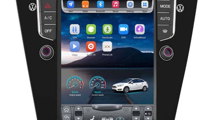 NAVIGATIE ANDROID DEDICATA VW PASSAT B8 EDOTEC EDT-T518 ECRAN 10.4'' TESLA STYLE OCTACORE 4G WIFI