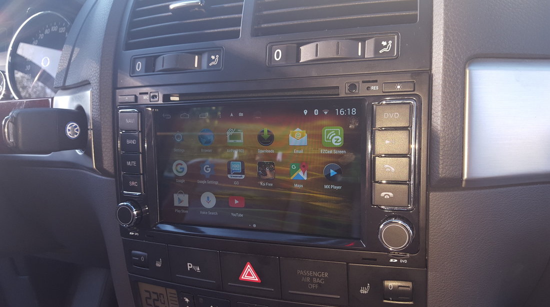NAVIGATIE ANDROID DEDICATA VW TOUAREG MULTIVAN TRANSPORTER T5 MODEL EDOTEC EDT-M042 PLATFORMA S160