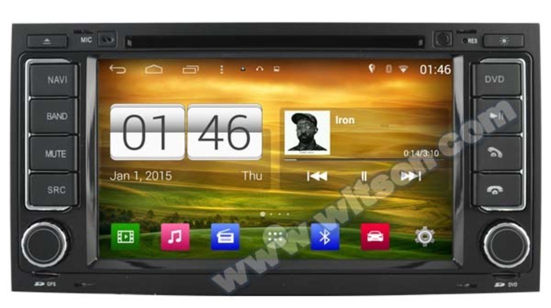 NAVIGATIE ANDROID DEDICATA VW TOUAREG MULTIVAN TRANSPORTER T5 MODEL WITSON W2-M042 S160 16GB WAZE 3G