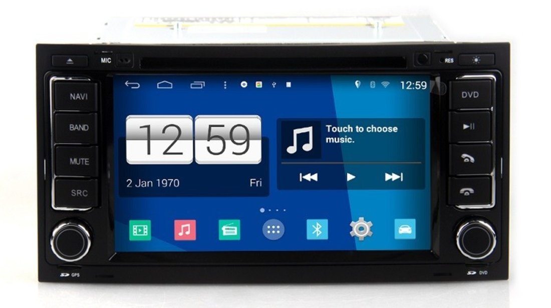 NAVIGATIE ANDROID DEDICATA VW TOUAREG MULTIVAN TRANSPORTER T5 MODEL EDOTEC EDT-M042 PLATFORMA S160