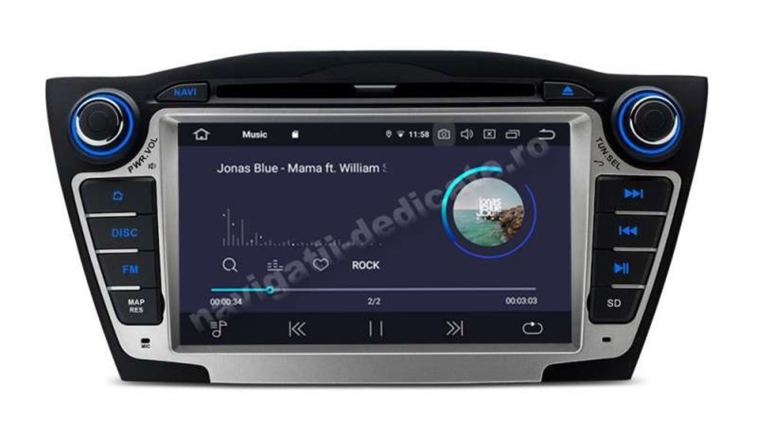 Navigatie ANDROID Hyundai IX35 2009-2016 QUAD CORE ECRAN CAPACITIV CARKIT INTERNET USB NAVD A047