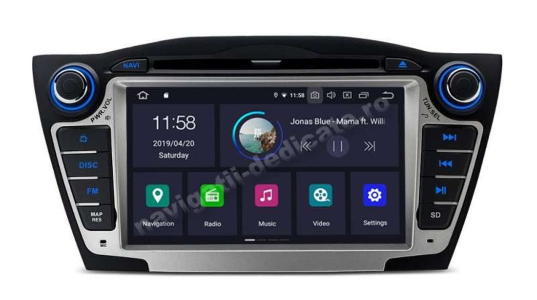 Navigatie ANDROID Hyundai IX35 2009-2016 QUAD CORE ECRAN CAPACITIV CARKIT INTERNET USB NAVD A047