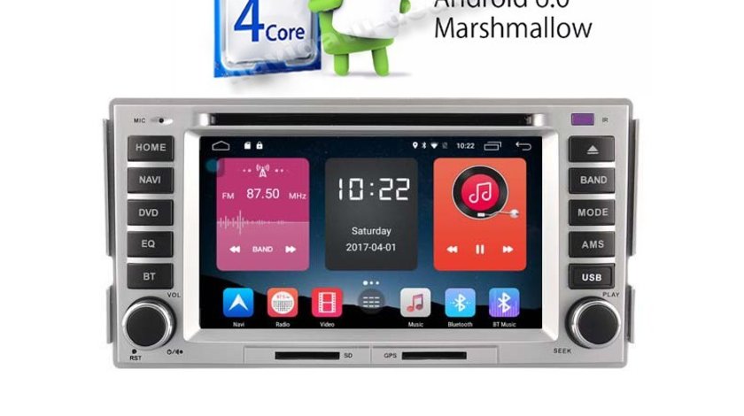 Navigatie Android HYUNDAI SANTA FE QUAD CORE INTERNET ECRAN CAPACITIV CARKIT NAVD-A008