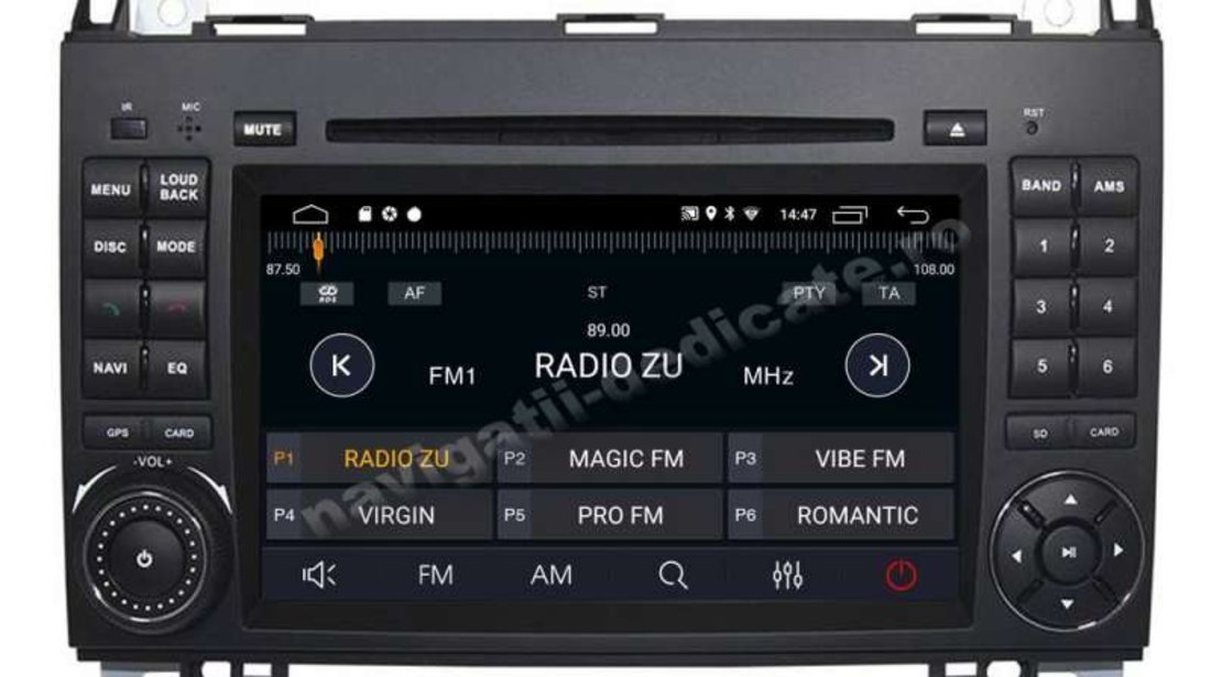 Navigatie Android Mercedes A B Class Vito Viano Sprinter Internet USB Waze NAVD-MT068