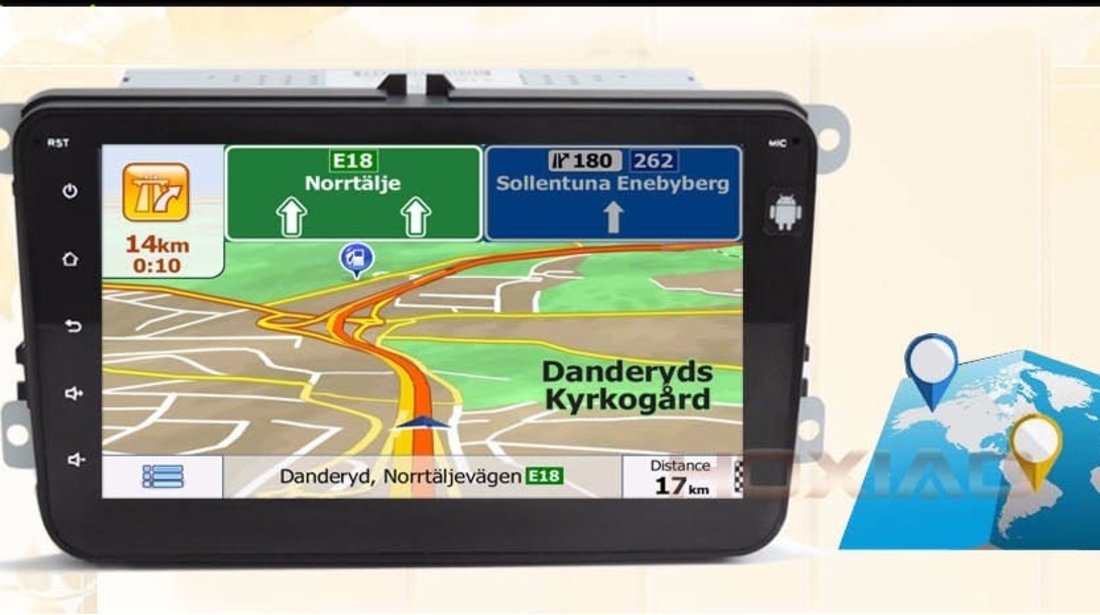 Navigatie Android Octa Core Skoda, Fabia, Skoda Octavia Roomster, Skoda Yeti