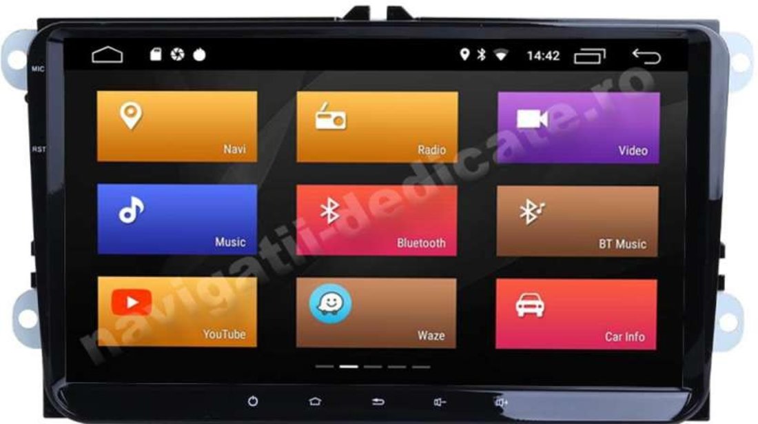 Navigatie Android Seat Leon Altea Toledo Alhambra Ecran IPS 9 inch Internet NAVD-MT9800