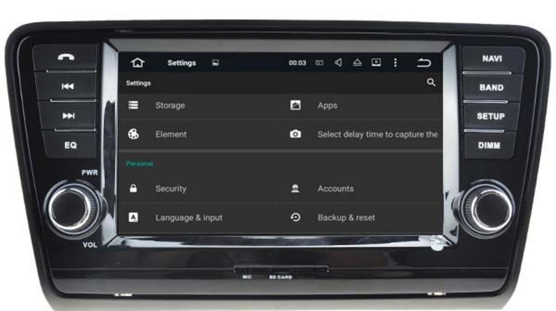 Navigatie Android SKODA OCTAVIA 3 2013 NAVD-A5520