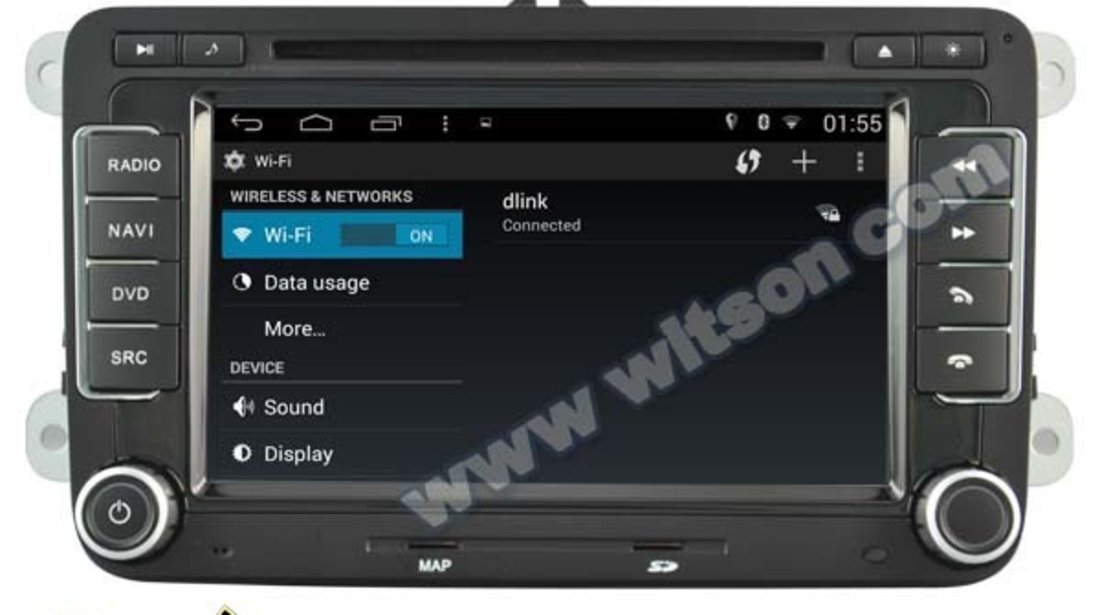 NAVIGATIE ANDROID VW Sharan 2009 SEAT WITSON W2-M305 PLATFORMA S160 QUADCORE 16GB 3G WIFI WAZE