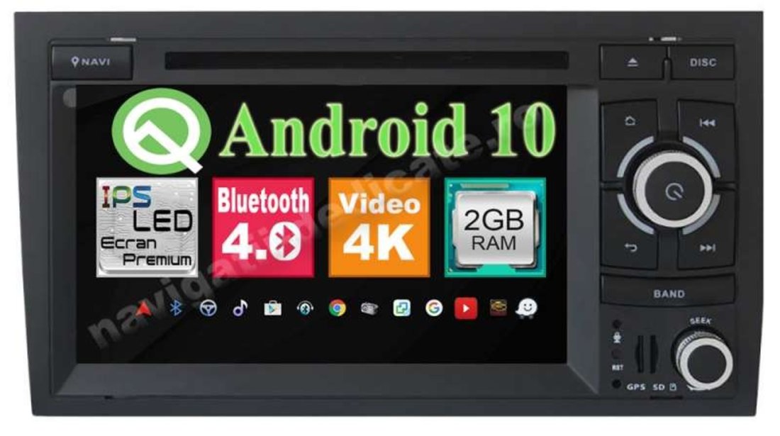 Navigatie Audi A4 B7 Seat Exeo Octa Core 2GB Ram Android 9.0 Dvd Auto Gps Carkit Internet NAVD-MT050
