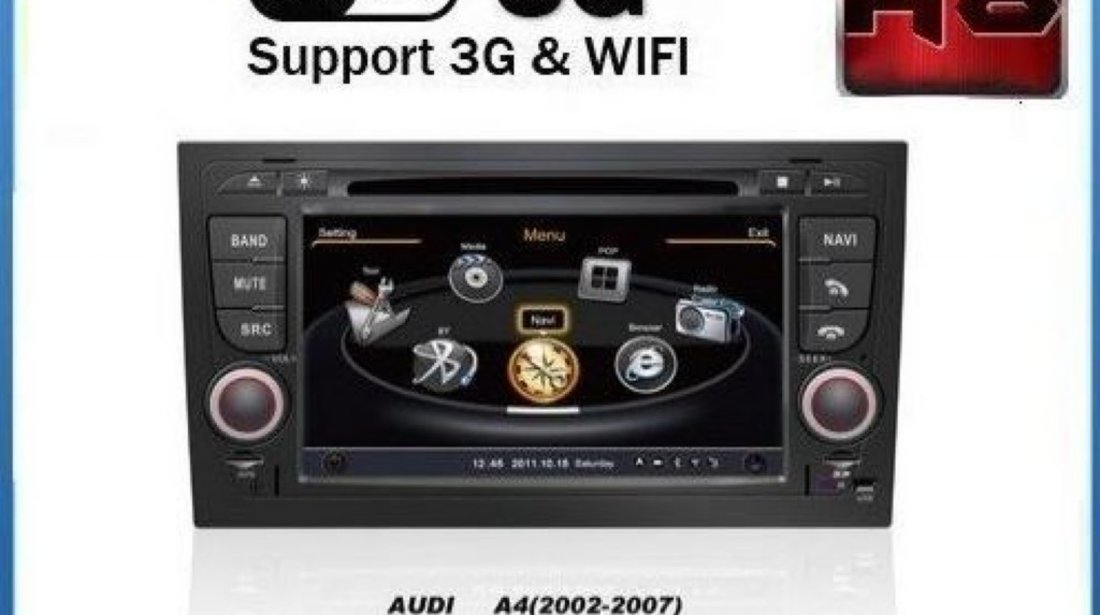 Navigatie Car Pc Witson W2 C050 Dedicata AUDI A4 Internet 3g Procesor Dual Core A8 1gmhz Dvr Hard Intern Preluare Agenda Telefonica Model Premium 2013