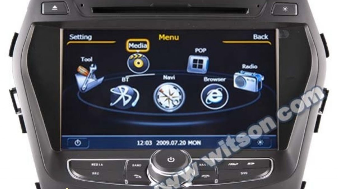 Navigatie Car Pc WITSON W2 C209 Dedicata Hyundai Santa Fe 2013 Ix 45 Internet 3g Procesor Dual Core A8 1gmhz Dvr Hard Intern Preluare Agenda Telefonica Model Premium 2013