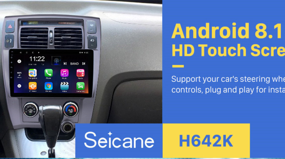 NAVIGATIE CARPAD 10” ANDROID 8.1 DEDICATA HYUNDAI TUCSON 2006-2013 16GB INTERNET 4G WIFI GPS WAZE