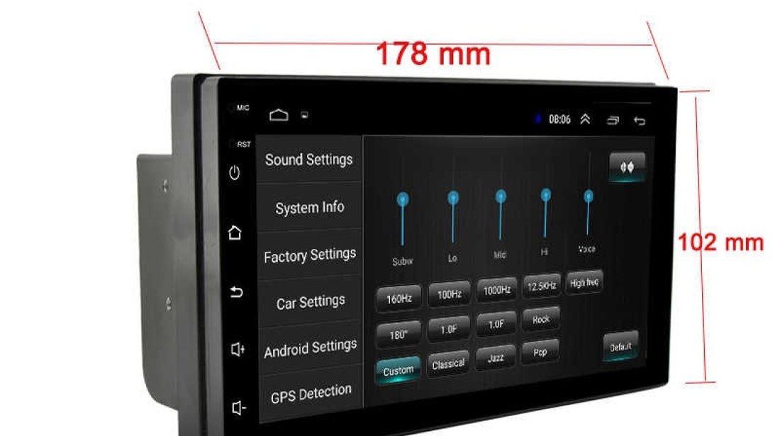 NAVIGATIE CARPAD 2DIN VW PASSAT B5 CU ANDROID 8.1 ECRAN 7'' CAPACITIV USB INTERNET 3G WAZE DVR GPS