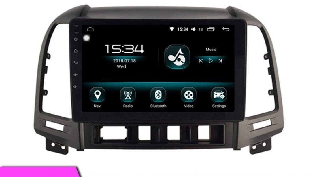 NAVIGATIE CARPAD ANDROID 10 DEDICATA HYUNDAI SANTA FE 2006-2012 OCTACORE 4GB RAM 64 GB ROM SIM 4G