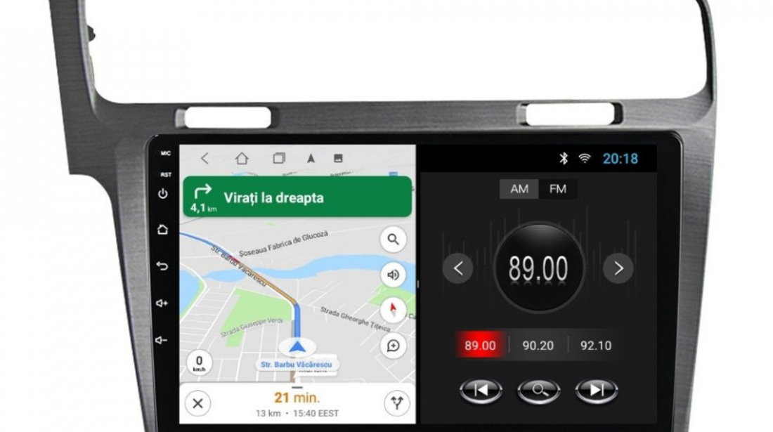 NAVIGATIE CARPAD ANDROID 10 DEDICATA VW GOLF 7 MK7 ECRAN IPS 10" WIFI BLUETOOTH CARKIT DSP GPS WAZE