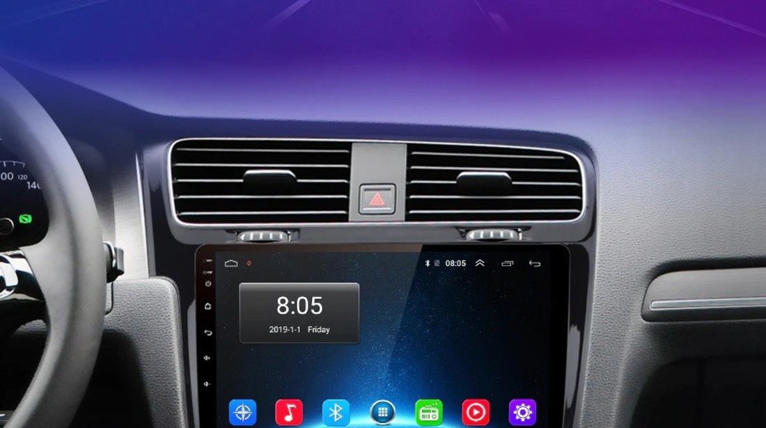 NAVIGATIE CARPAD ANDROID 10 DEDICATA VW GOLF 7 MK7 ECRAN IPS 10" WIFI BLUETOOTH CARKIT DSP GPS WAZE