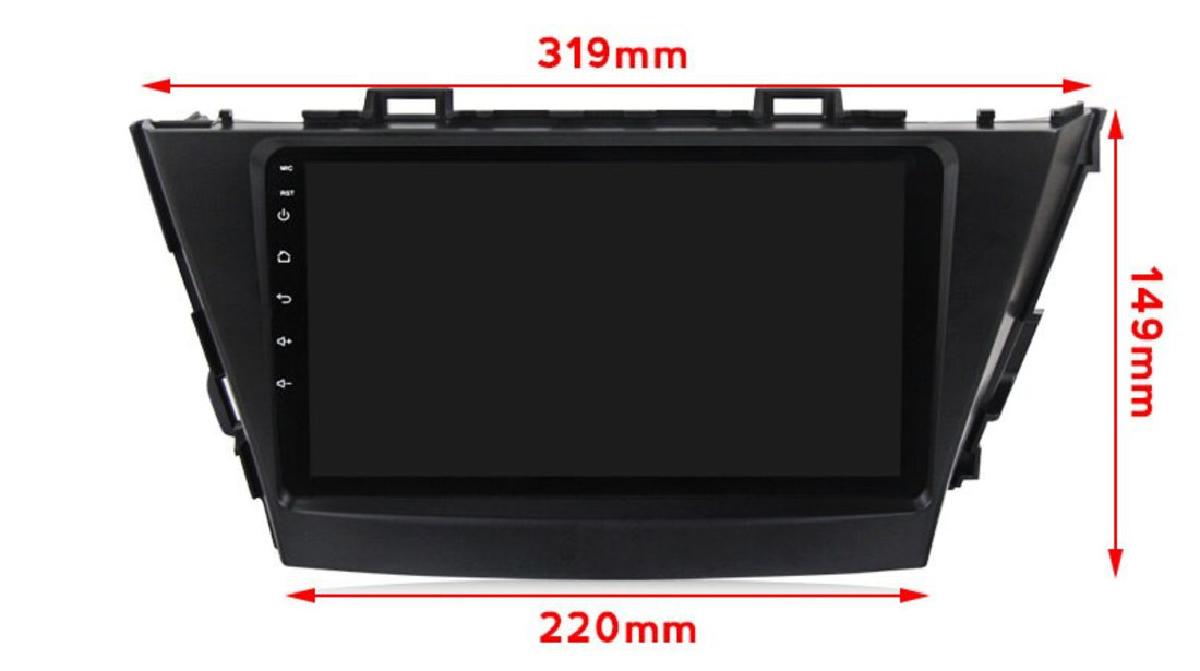 NAVIGATIE CARPAD ANDROID 12 DEDICATA Toyota Prius Plus V Alpha LHD RHD 2012-2020 ECRAN IPS 9" 2+16 G