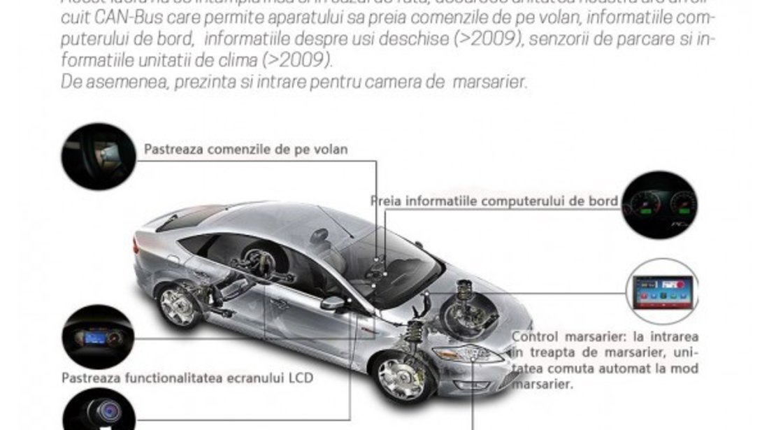 NAVIGATIE CARPAD ANDROID 7.1.2 DEDICATA VW AMAROK NAVD E305 ECRAN 9'' CAPACITIV 16GB INTERNET